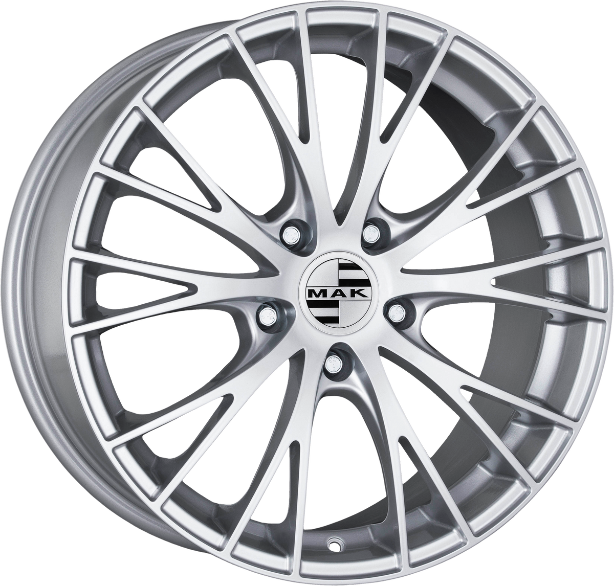 MAK RENNEN Silver 18x8 +39 5x112mm 66.45mm - Wheelwiz