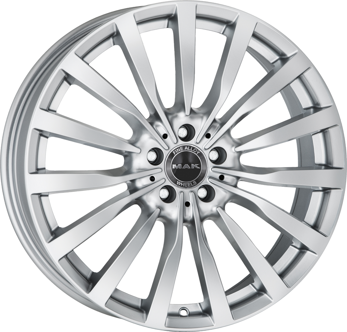 MAK KRONE Silver 20x8.5 +60 5x112mm 66.6mm - Wheelwiz