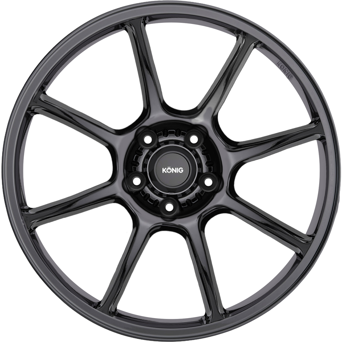 Konig Lockout Gloss Black 18x8.5 +35 5x114.3mm 73.1mm - Wheelwiz