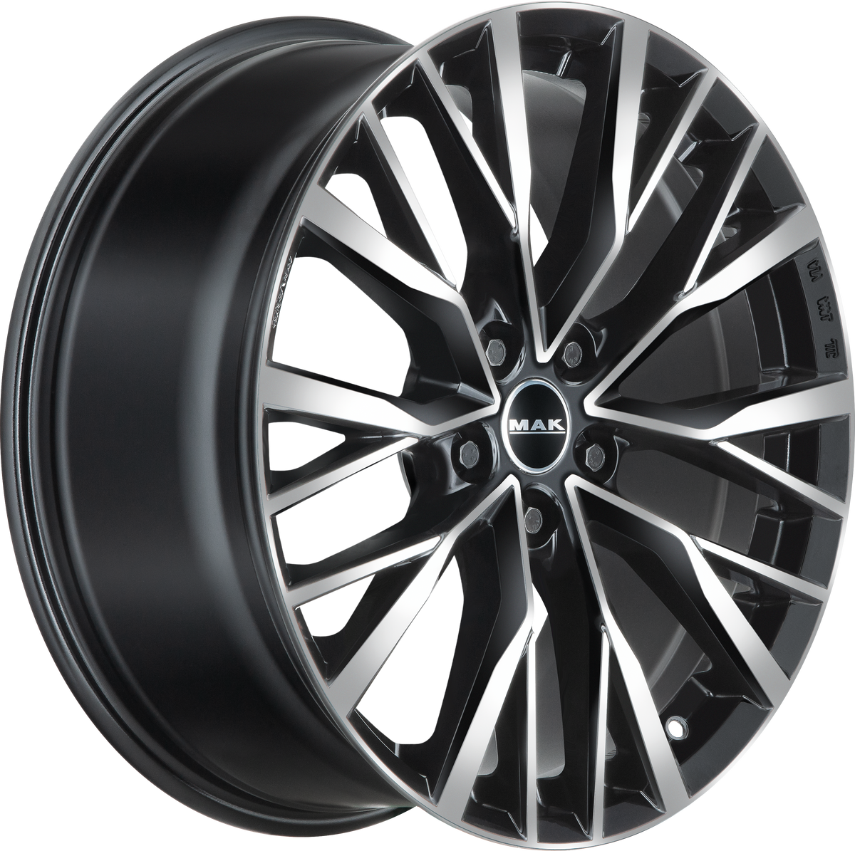MAK Kent Black Mirror 20x8.5 +42 5x108mm 63.4mm - Wheelwiz
