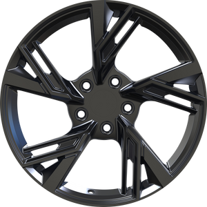 YKW Replica MF18 Gloss Black 17x7.5 +40 5x112mm 66.5mm - Wheelwiz