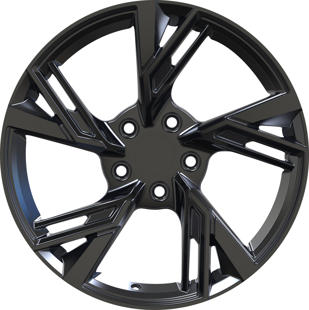 YKW Replica MF18 Gloss Black 17x7.5 +35 5x112mm 66.5mm - Wheelwiz
