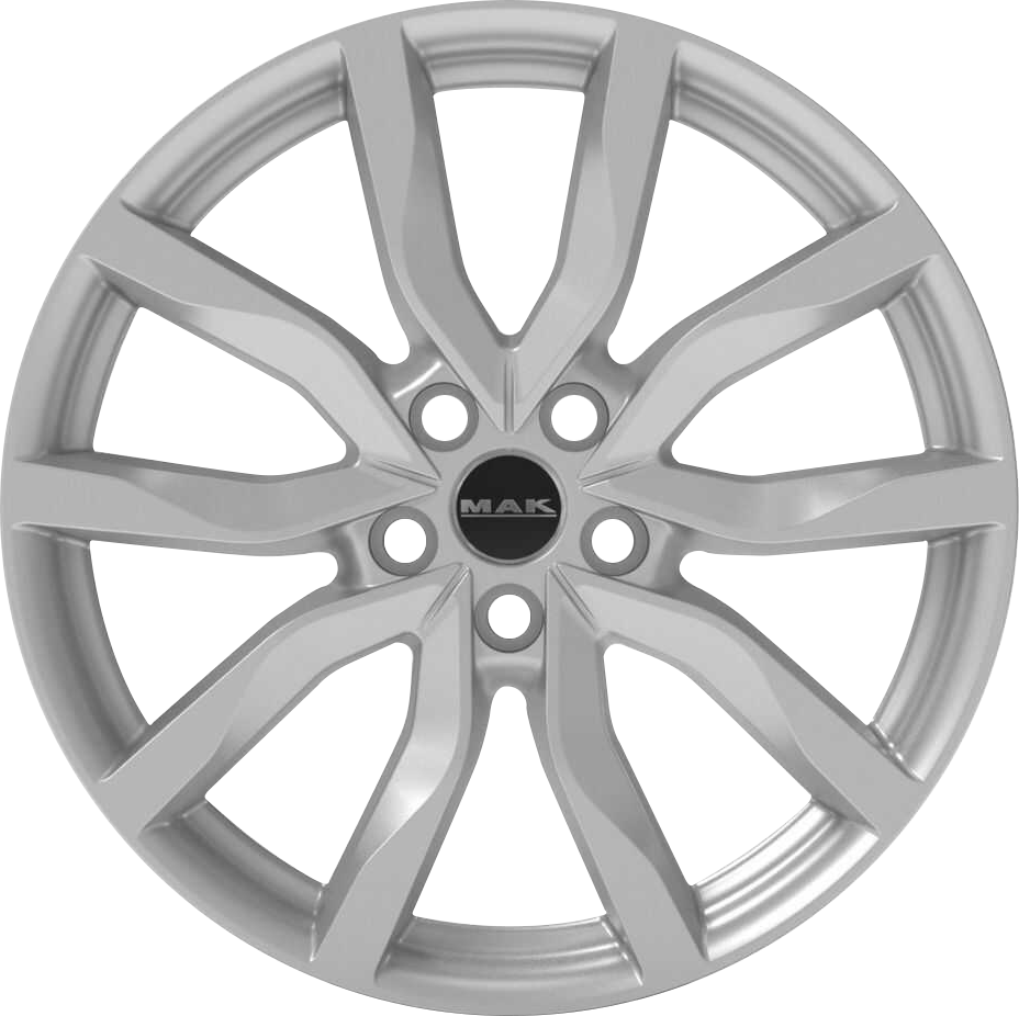 MAK HIGHLANDS Silver 18x8 +45 5x108mm 63.4mm - Wheelwiz