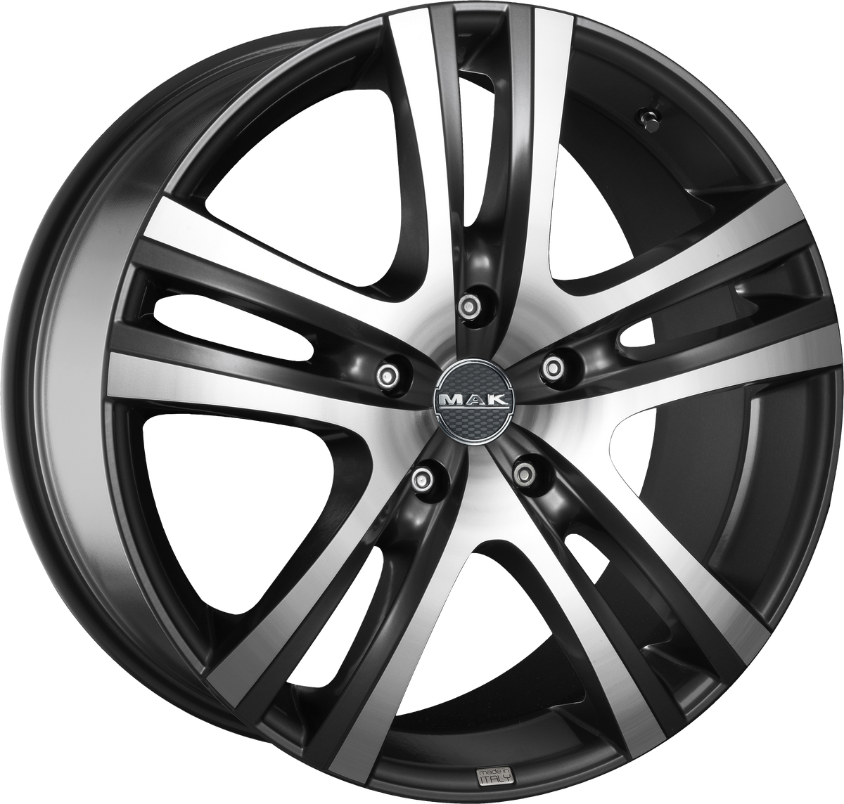 MAK ARIA 5 Gunmetal w/ Mirrored Face 18x9 +50 5x130mm 71.6mm - Wheelwiz