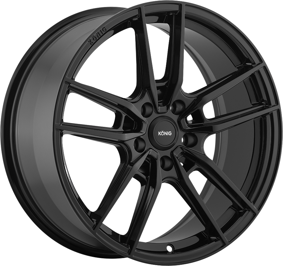 Konig Myth Gloss Black 18x8 +43 5x112mm 66.6mm - WheelWiz