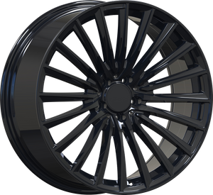 YKW Replica MF30 Gloss Black 20x8.5 +30 5x112mm 66.6mm - Wheelwiz