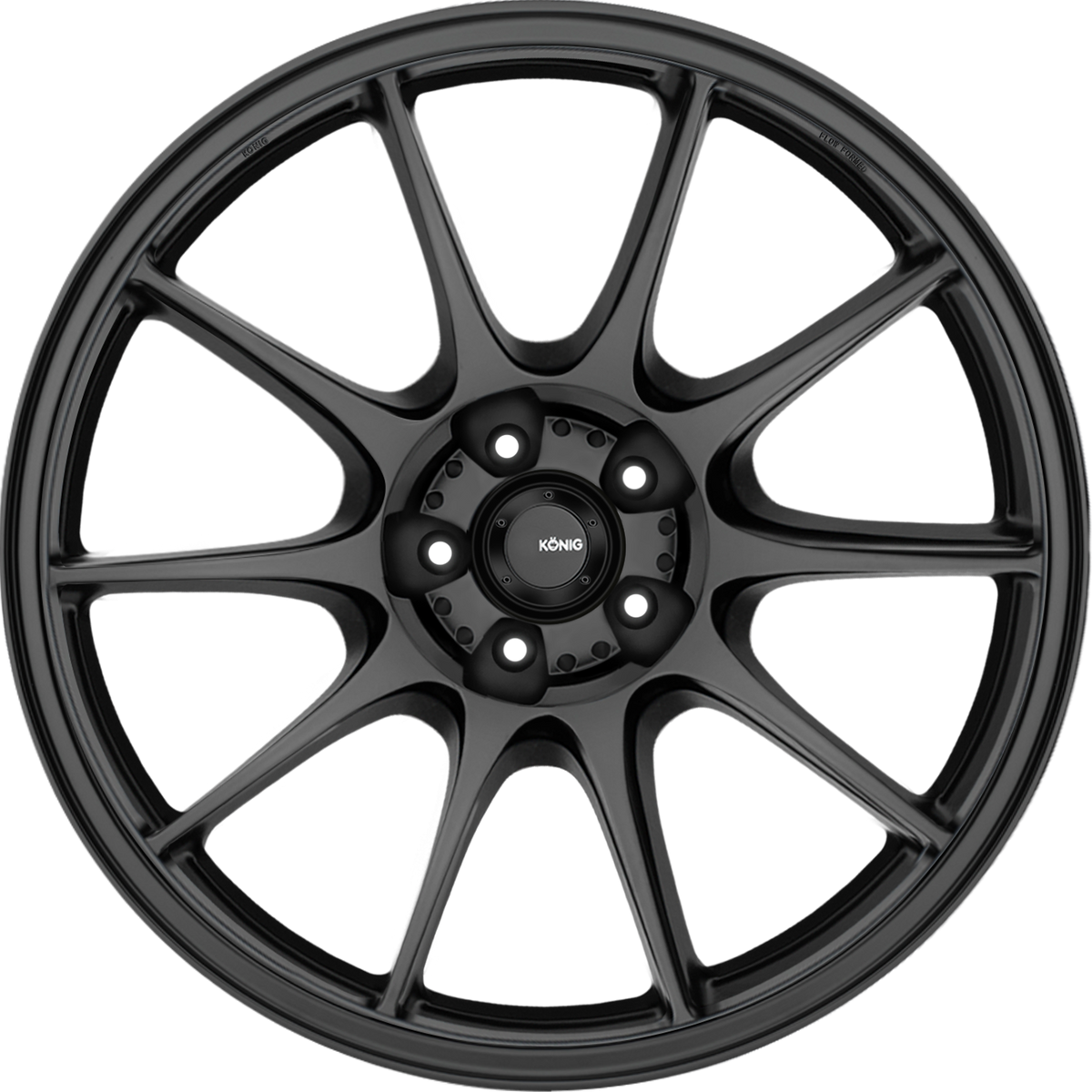 Konig Dekagram Semi Matte Black 16x8 +35 4x100mm 73.1mm - Wheelwiz