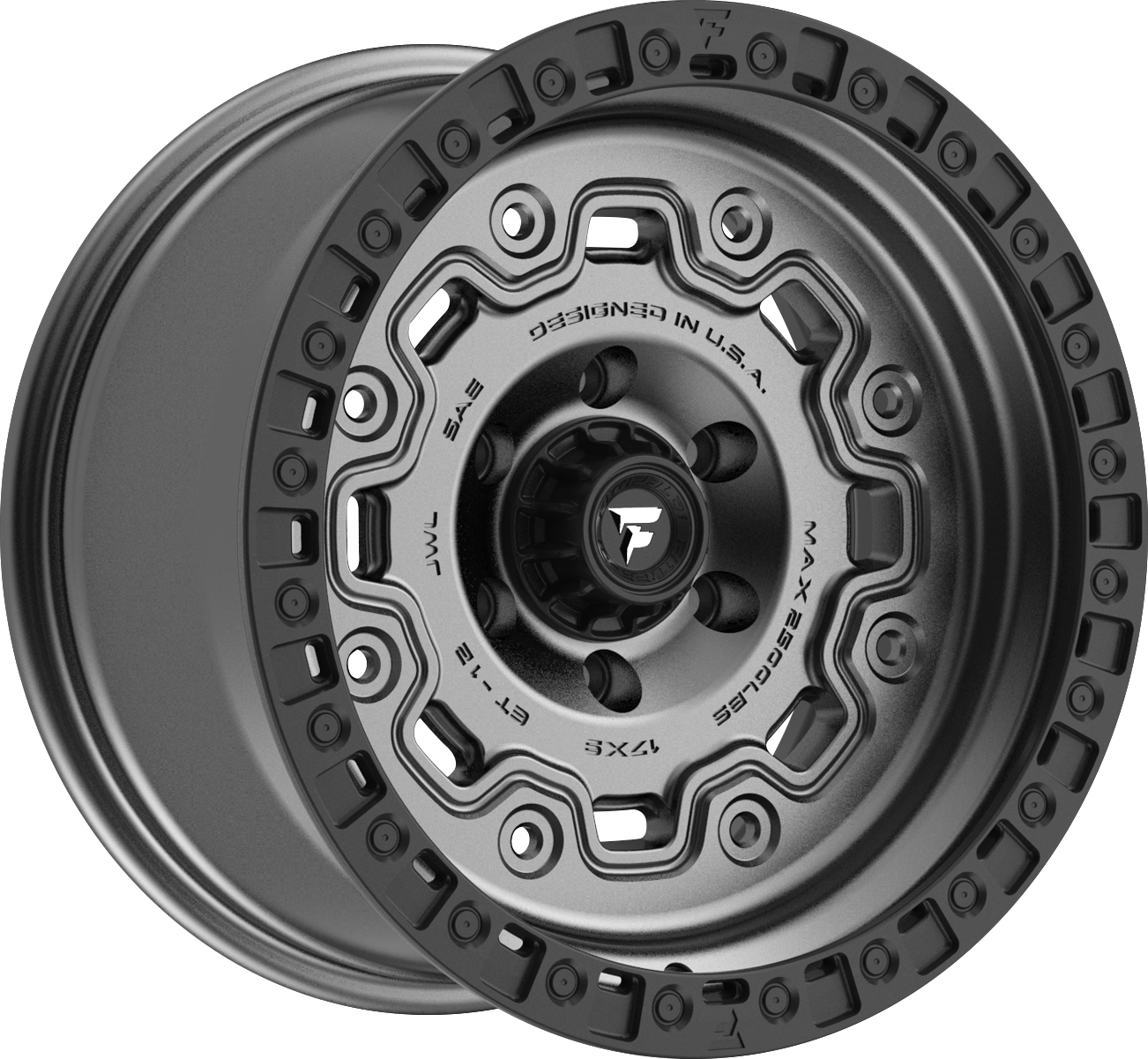 Fittipaldi FT100AB Satin Anthracite w/ Satin Black Lip 18x9 +18 5x150mm 110.2mm - Wheelwiz