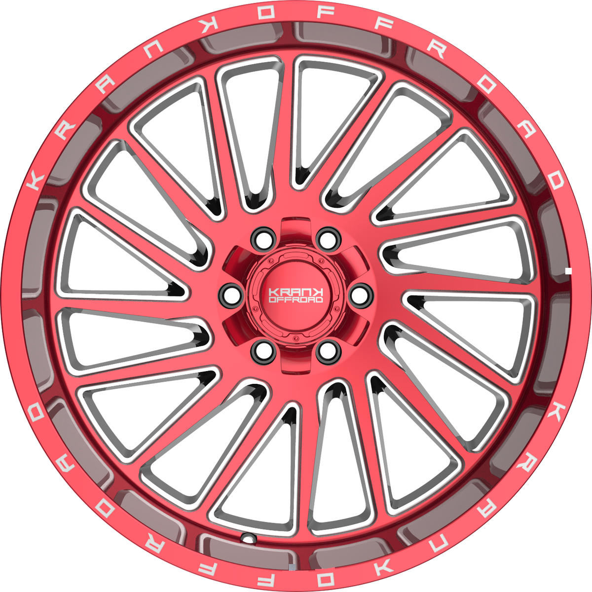Krank Coil Red Clear 22x12 -44 6x135|6x139.7mm 108mm - Wheelwiz