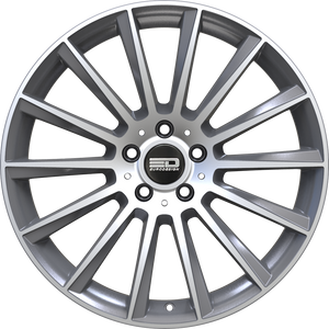 Euro Design Sacco Gunmetal Machined 19x8.5 +32 5x112mm 66.6mm - WheelWiz