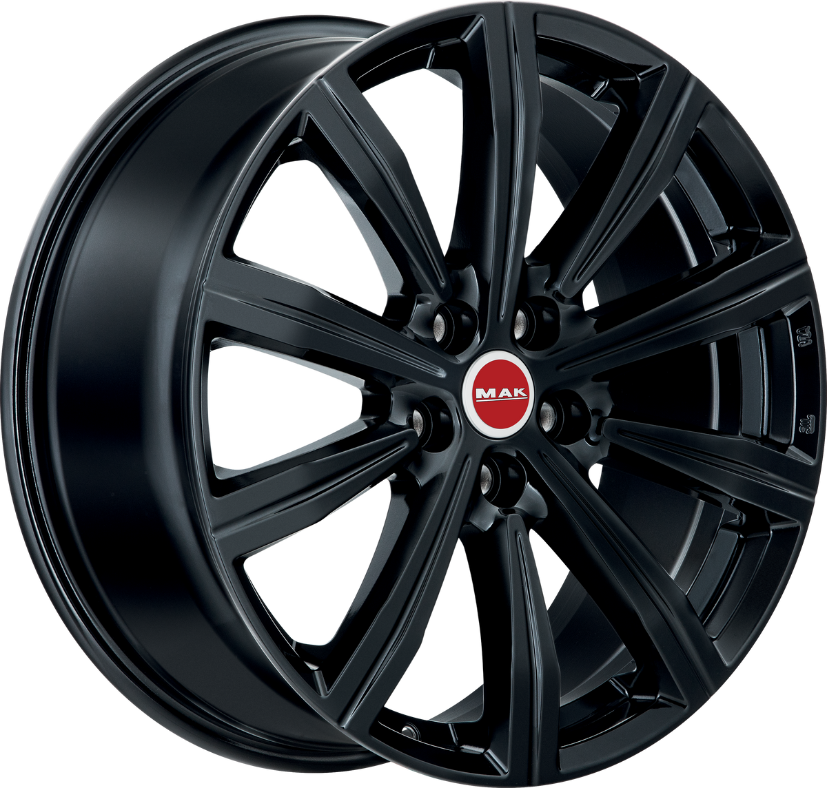 MAK Birmingham Gloss Black 22x9 +40 5x108mm 63.4mm - Wheelwiz