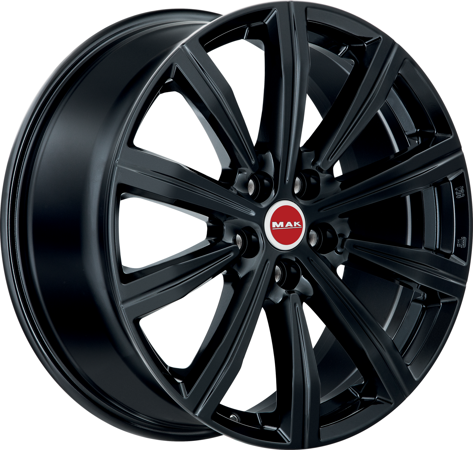 MAK Birmingham Gloss Black 22x9 +40 5x108mm 63.4mm - Wheelwiz