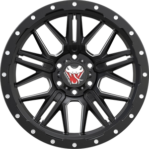 Mamba M25 Matte Grey w/ Black Lip Edge 18x9 -12 6x139.7mm 106.1mm