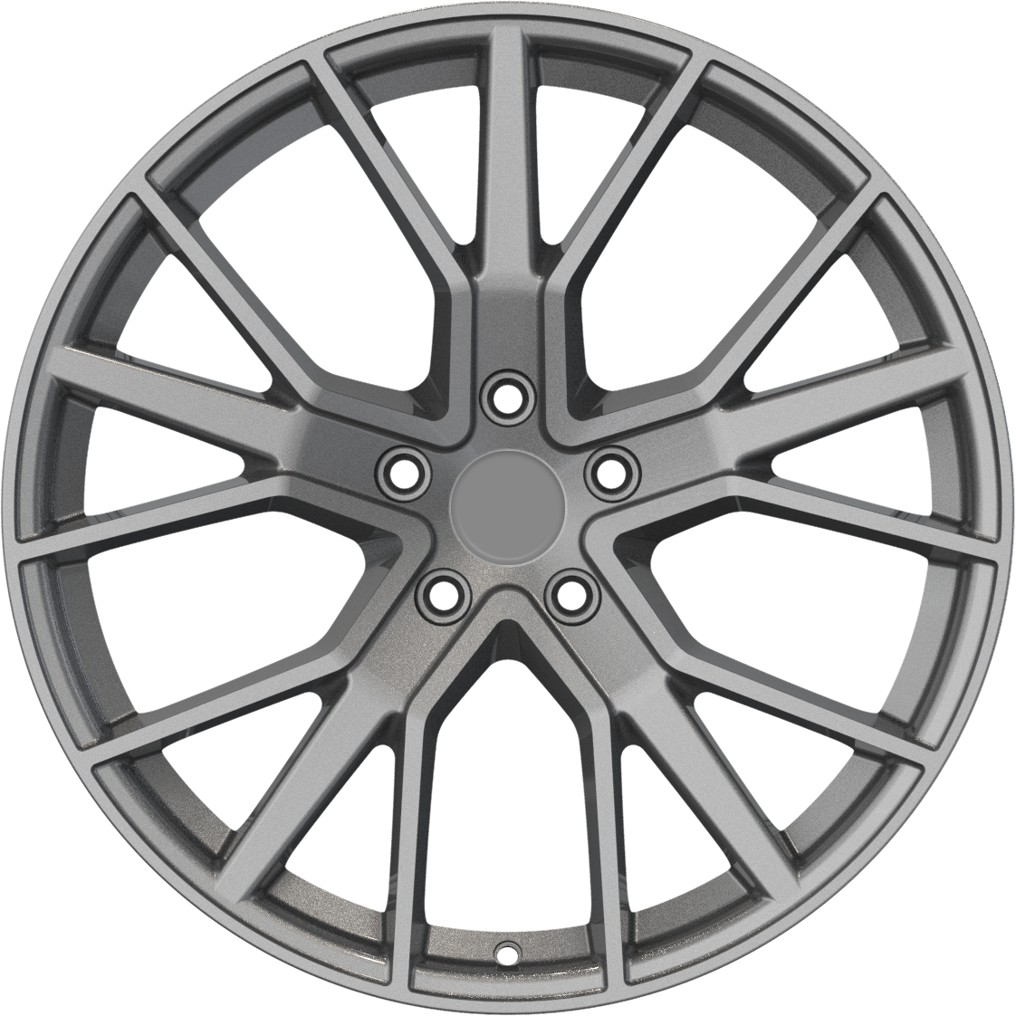 YKW Replica AR14 Gloss Gunmetal 18x8 +45 5x112mm 66.6mm