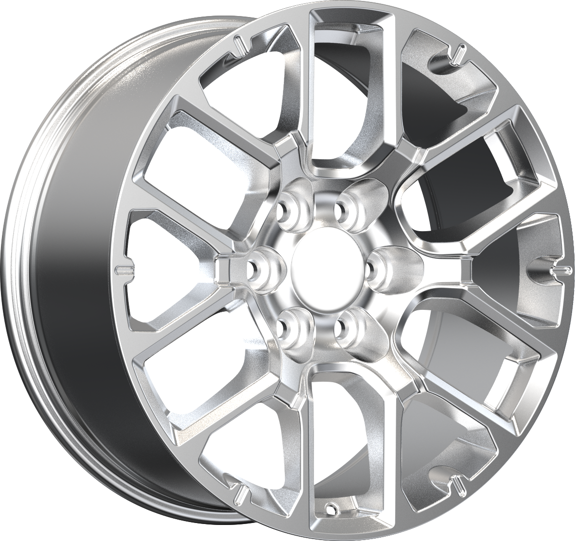 YKW Replica GR1 Chrome 20x9 +28 6x139.7mm 78.1mm