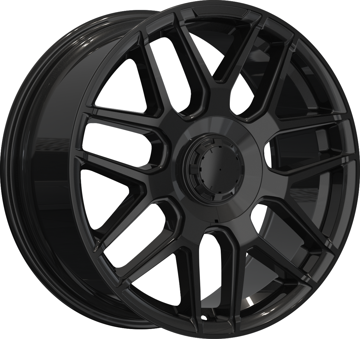 YKW Replica MR1 Gloss Black 19x8.5 +38 5x112mm 66.6mm - Wheelwiz