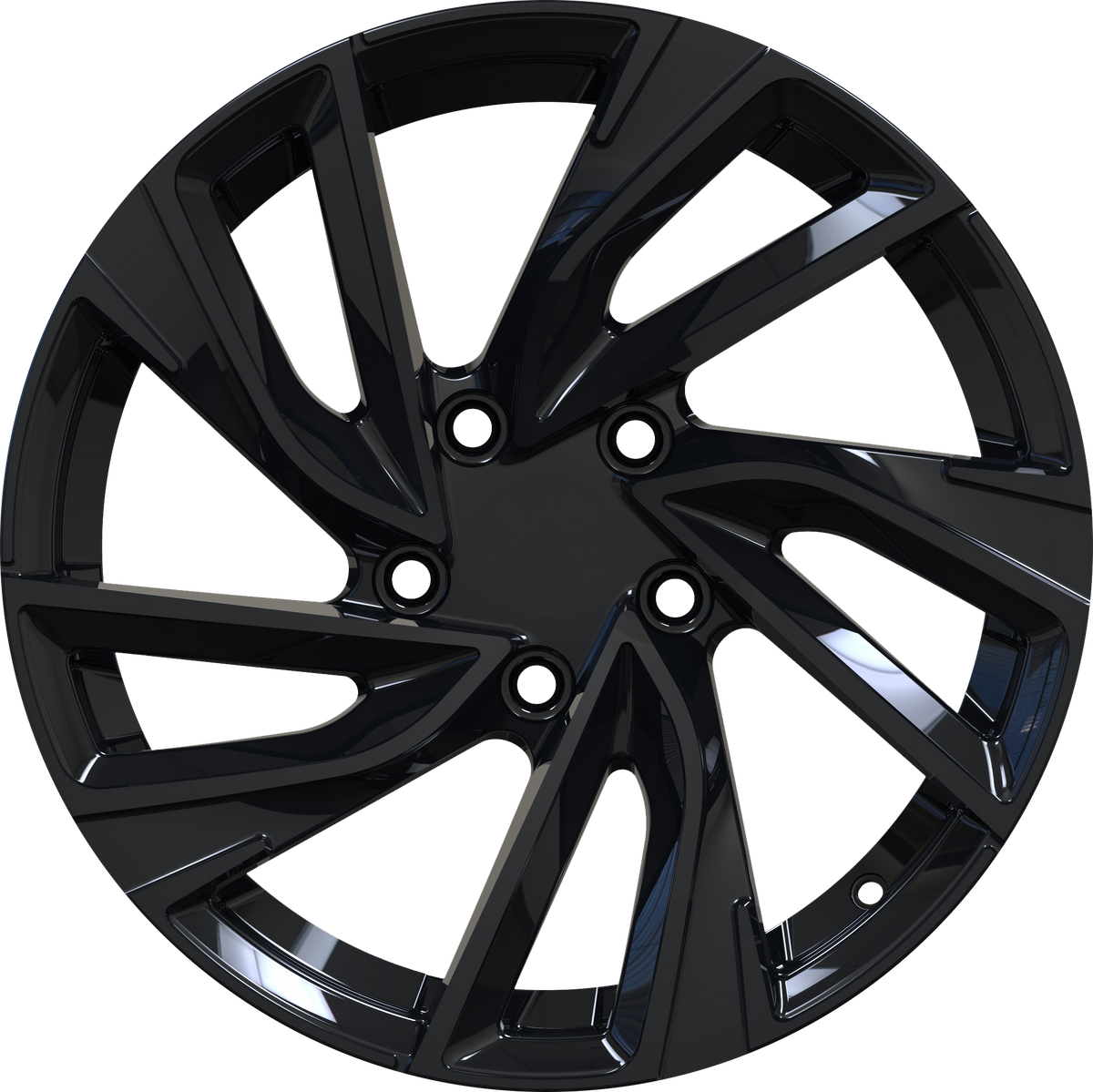 YKW Replica MF9 Gloss Black 16x7 +42 5x112mm 66.5mm - Wheelwiz