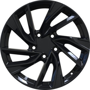 YKW Replica MF9 Gloss Black 16x7 +42 5x112mm 66.5mm - Wheelwiz