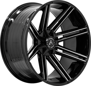 Armed Wheels Chopper Gloss Black Machined 22x10 -18 8x165.1mm 125.1mm - Wheelwiz