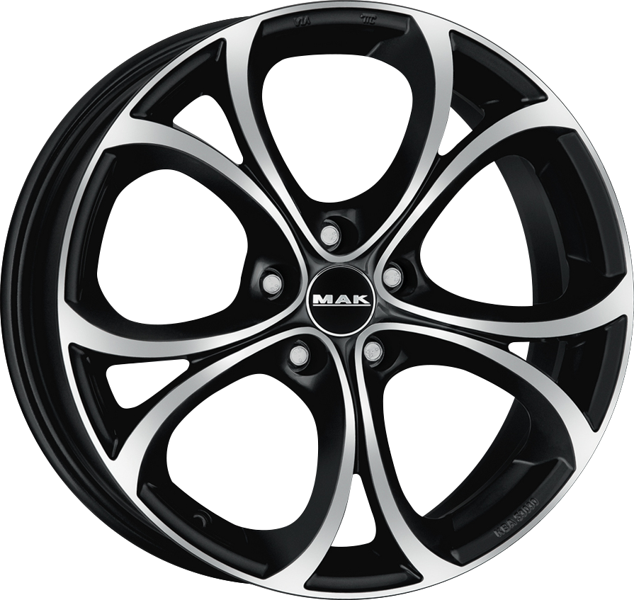 MAK LARIO Black w/ Mirrored Face 19x9.5 +42 5x110mm 65.1mm - Wheelwiz