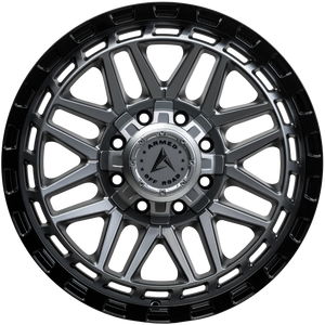 Armed Wheels Tank Matte Black + Gunmetal Face 20x9 +12 8x165.1mm 125.1mm - Wheelwiz