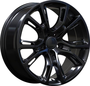 YKW Replica MF6 Gloss Black 18x8 +34 5x127mm 71.56mm - Wheelwiz