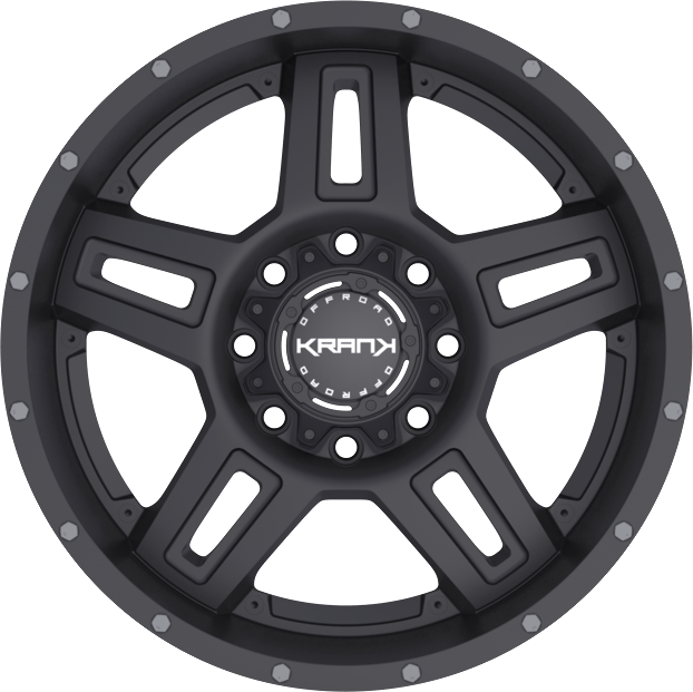 Krank Hammer Satin Black 17x9 +18 5x127|5x139.7mm 77.8mm - Wheelwiz