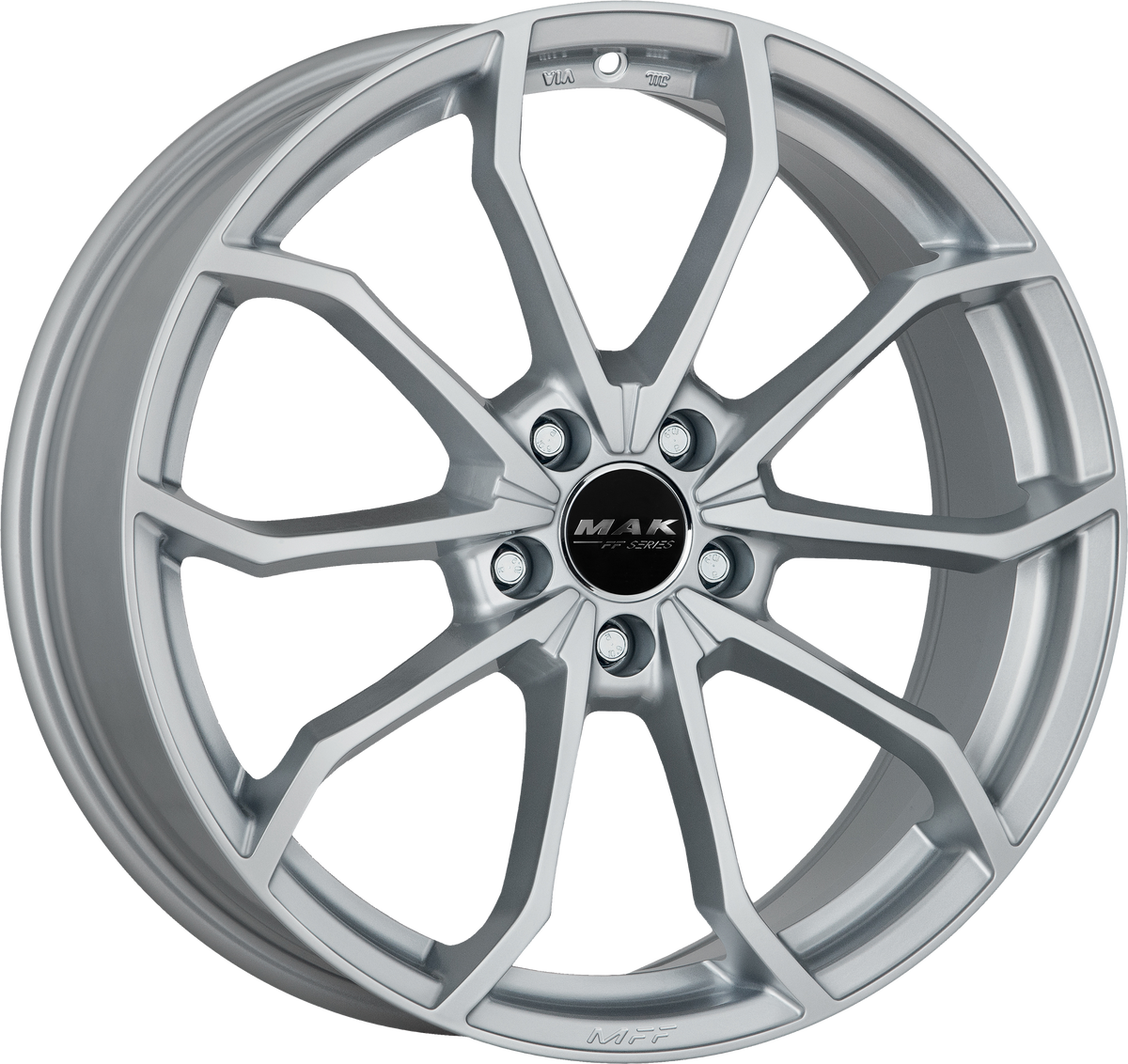 MAK LOWE FF Silver 19x8 +47 5x112mm 57.1mm - Wheelwiz
