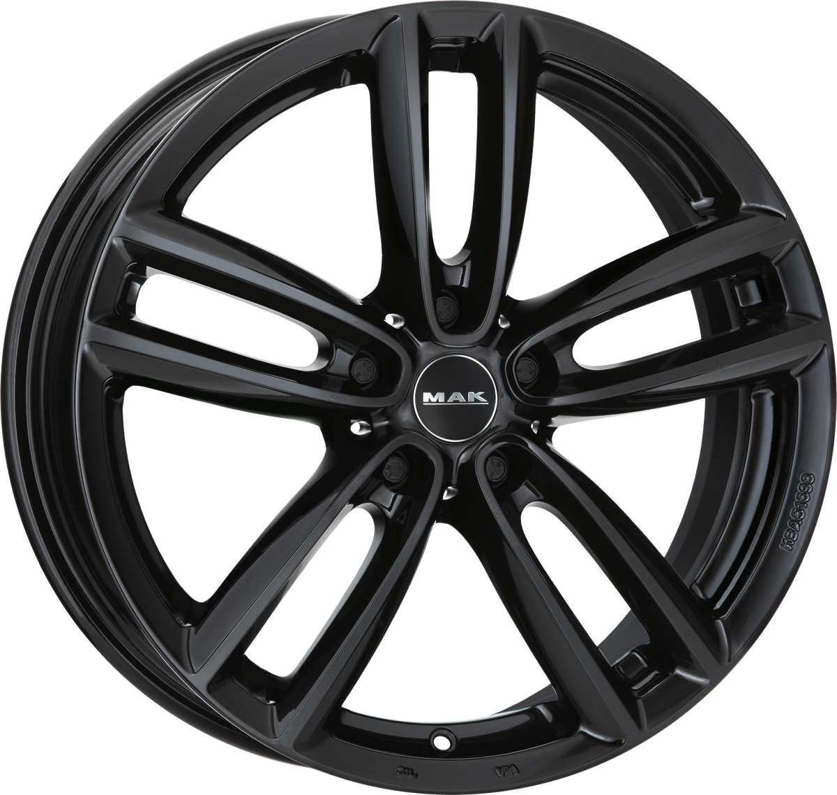 MAK Oxford Gloss Black 17x7.5 +42 5x112mm 66.6mm - Wheelwiz