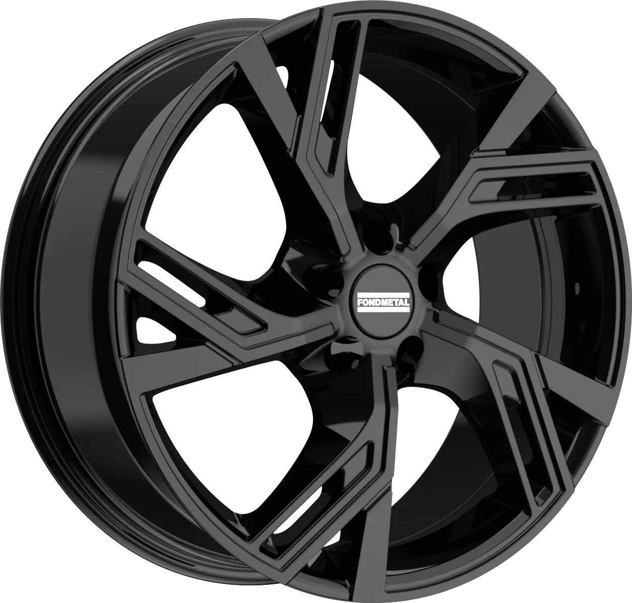 Fondmetal Atena Gloss Black 20x8.5 +45 5x108mm 63.34mm - Wheelwiz