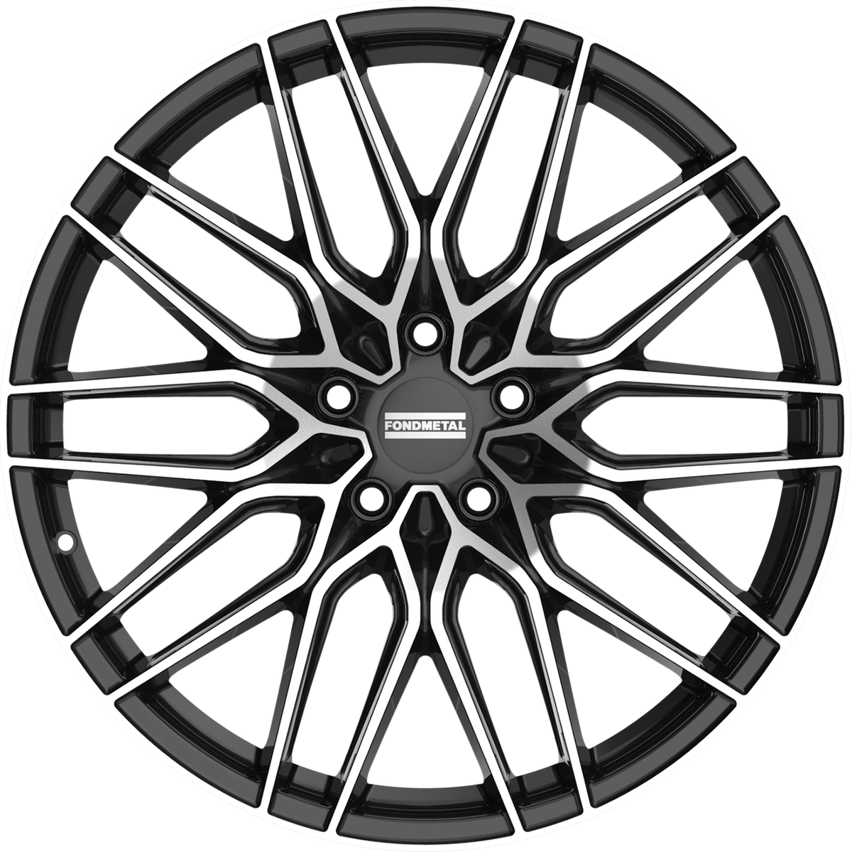 Fondmetal Cratos Gloss Black Machined 22x11.5 +41 5x112mm 66.5mm - Wheelwiz