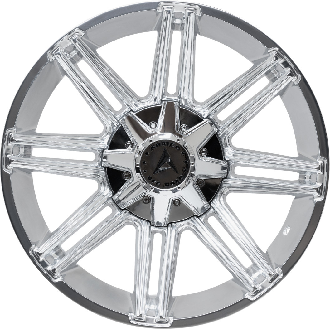 Armed Wheels Chopper Full Polished 22x12 -44 6x135mm 108.1mm - Wheelwiz