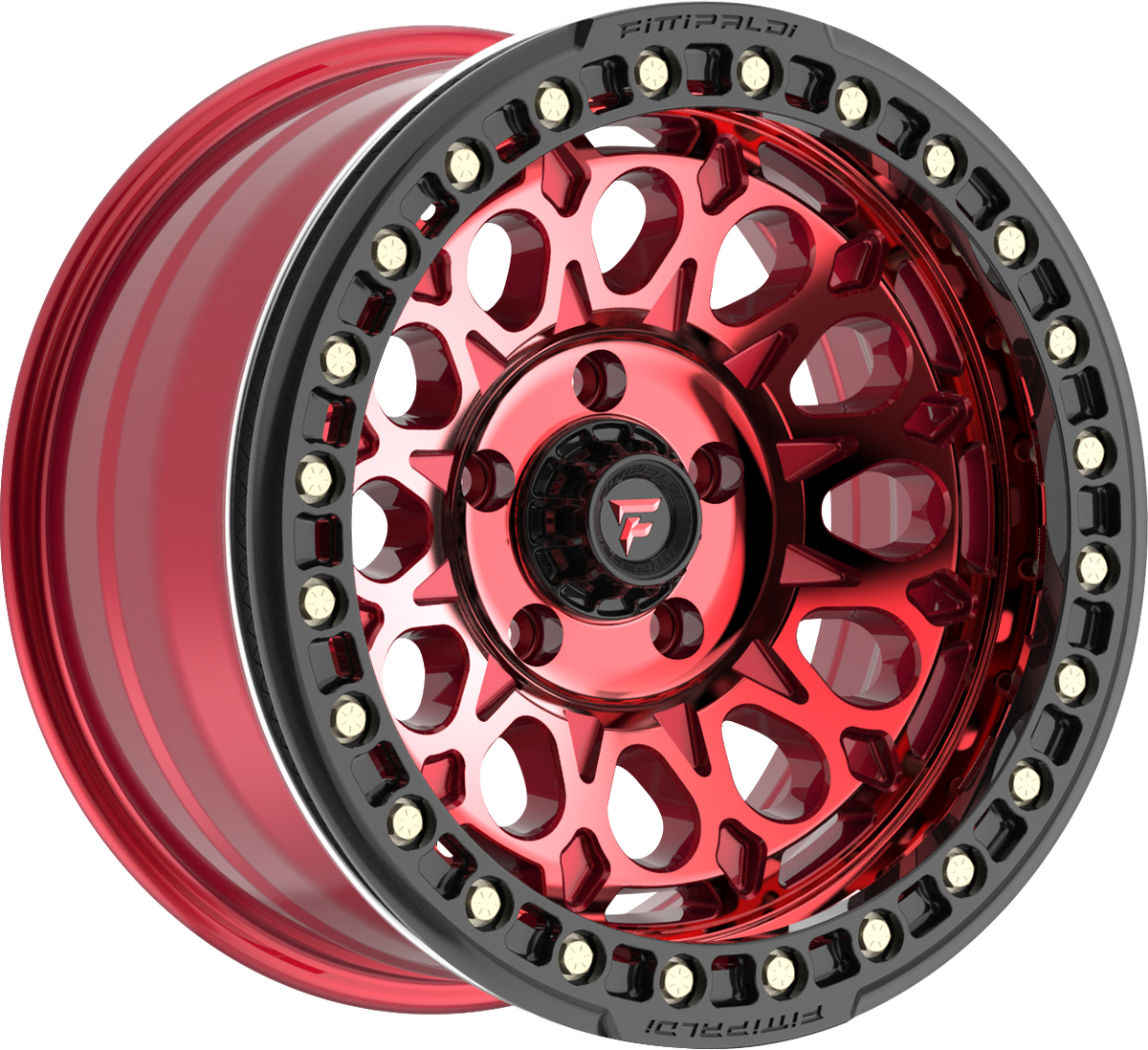 Fittipaldi FB153R Gloss Red w/ Red Tint Machined Face and Gloss Black Ring 17x9 -15 5x127mm 71.5mm - Wheelwiz