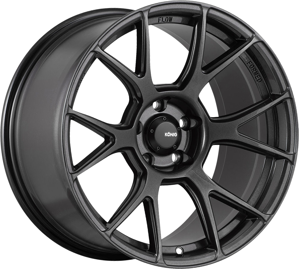 Konig Ampliform Dark Metallic W/ Graphite 20x11 +22 5x114.3mm 73.1mm - Wheelwiz