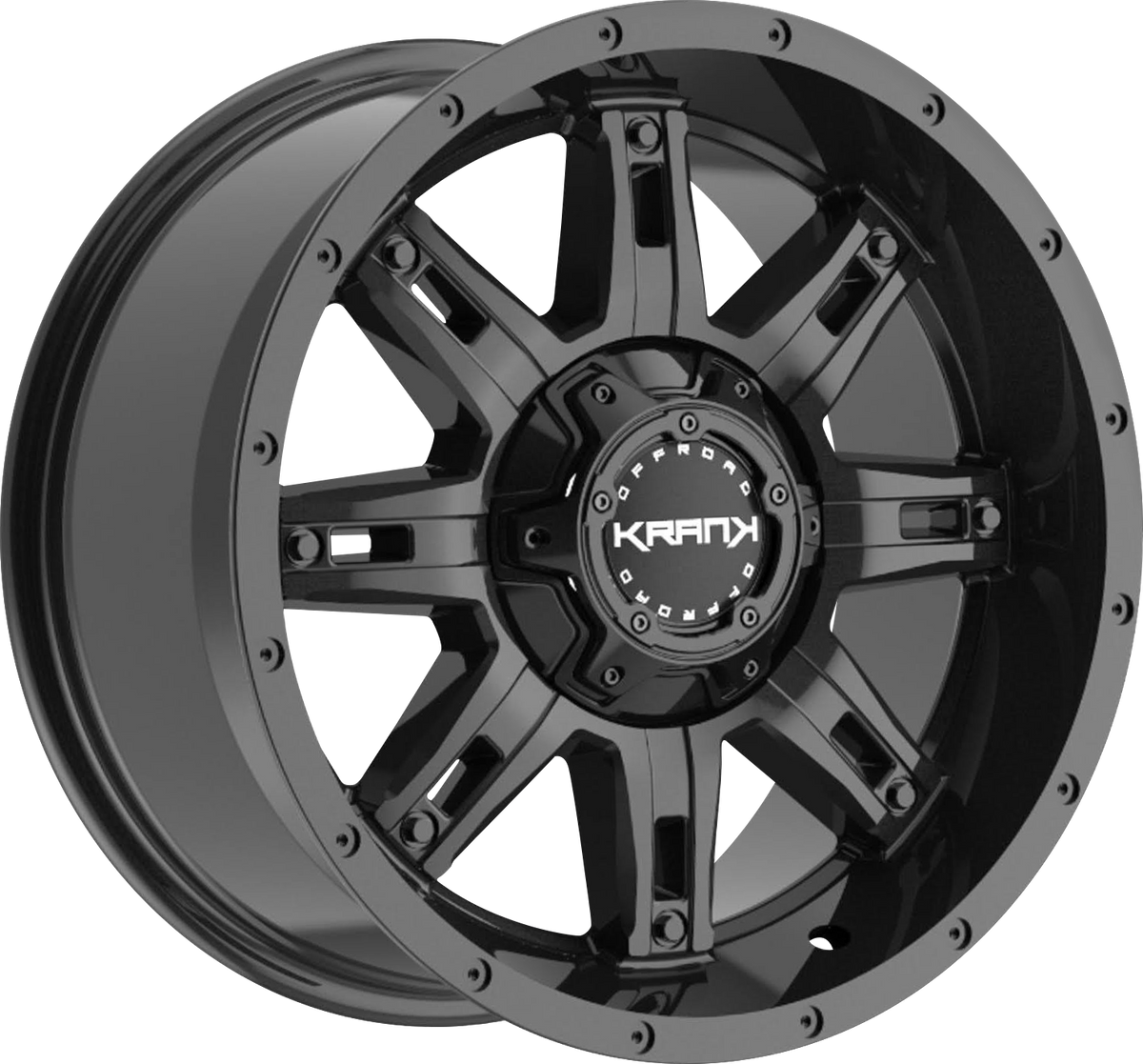 Krank Shaft Gloss Black 20x9 +10 6x135|6x139.7mm 108mm - Wheelwiz