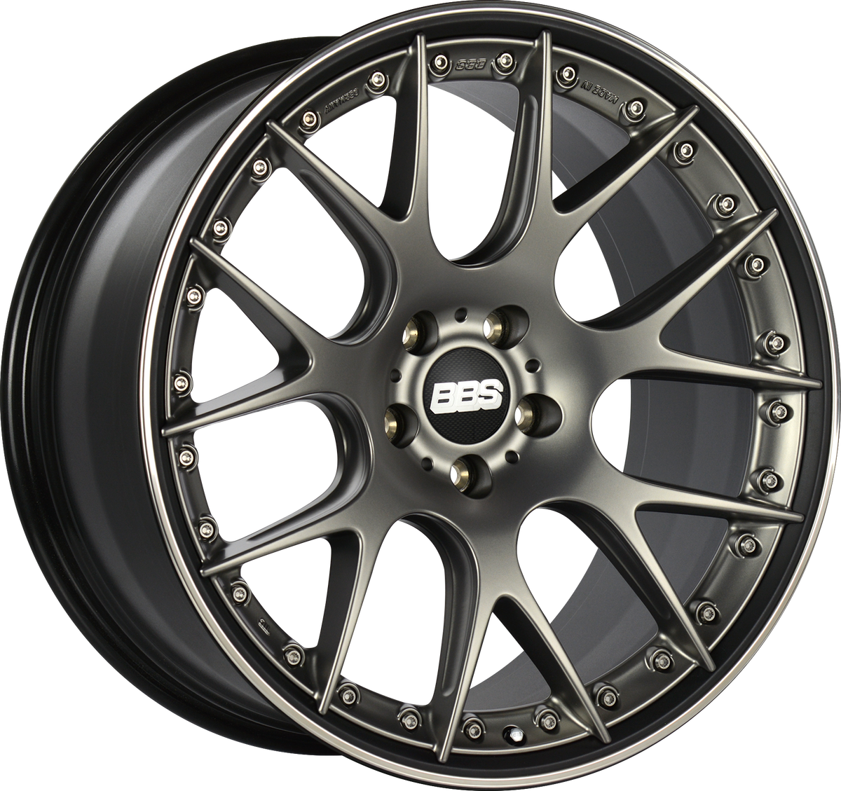 BBS CHRII 22x9.5 +22 5x112 66.5 PLATINUM w/STAINLESS LIP