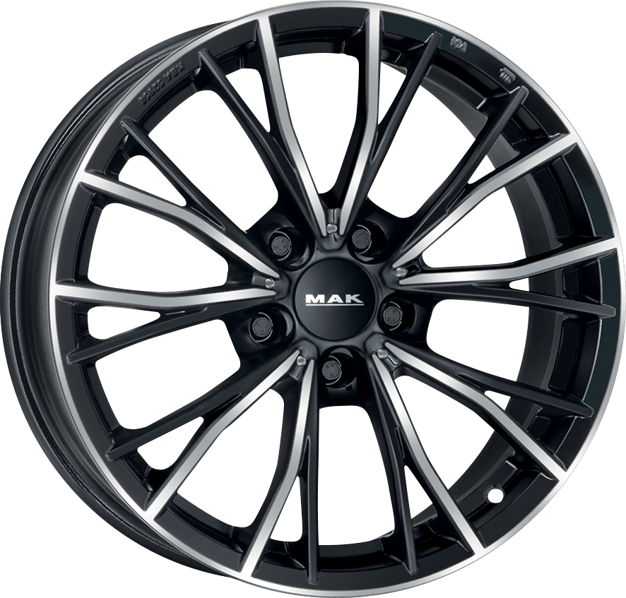 MAK MARK Black w/ Mirrored Face 18x7.5 +45 5x120mm 72.6mm - Wheelwiz