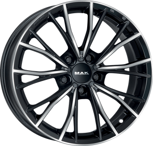 MAK MARK Black w/ Mirrored Face 18x8 +43 5x120mm 72.6mm - Wheelwiz