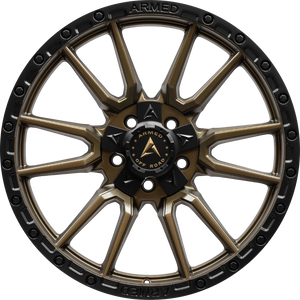 Armed Wheels Spear Satin Black + Satin Bronze Center 17x9 +20 5x113mm 78.1mm - Wheelwiz