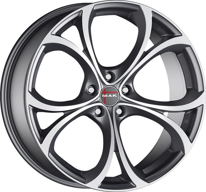 MAK Lario Gunmetal w/ Mirror Face 20x9 +44.5 5x110mm 65.1mm