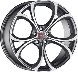 MAK Lario Gunmetal w/ Mirror Face 20x9 +44.5 5x110mm 65.1mm