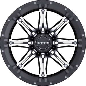 Krank Shaft Gloss Black w/ Machined Face 20x12 -44 8x170mm 125.1mm - Wheelwiz