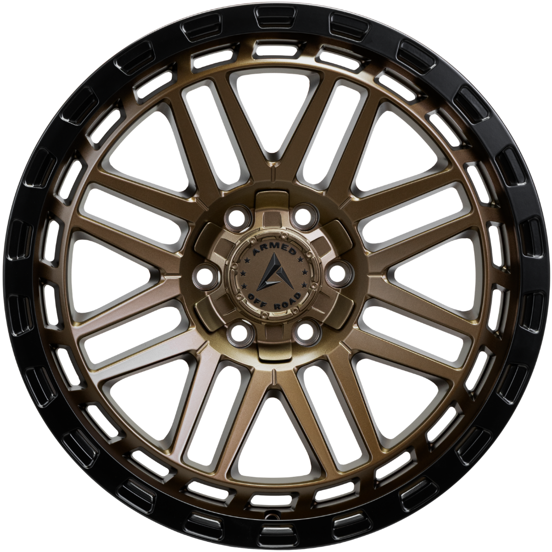 Armed Wheels Tank Matte Black + Bronze Face 18x9 0 6x135mm 108.1mm - Wheelwiz