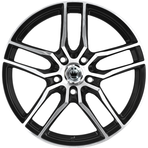 Konig Intention Gloss Black W/ Machined Face 16x7.5 +45 5x100mm 73.1mm - Wheelwiz