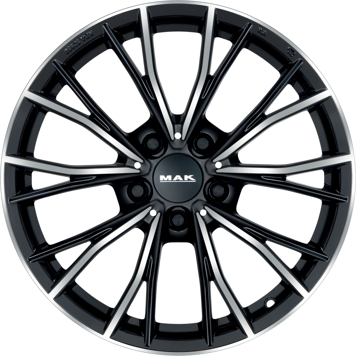 MAK Mark Black Mirror 18x9 +28 5x120mm 72.6mm - Wheelwiz