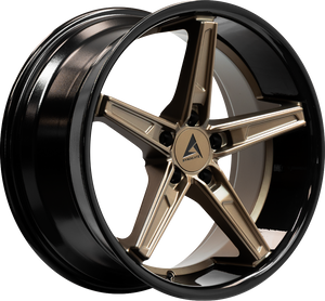 Armed Wheels Don Matte Bronze Face + Gloss Black Lip 20x9 +32 5x127mm 74.1mm - Wheelwiz