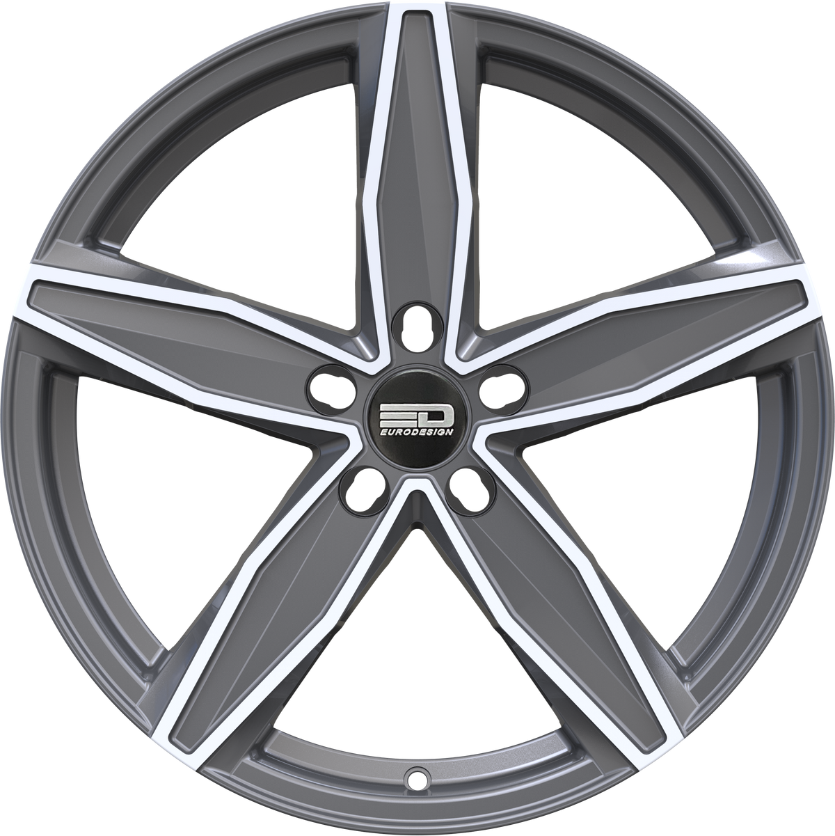 Euro Design Berlin Gunmetal Polished 17x7.5 +40 5x108mm 67.1mm - Wheelwiz