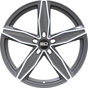Euro Design Berlin Gunmetal Polished 17x7.5 +40 5x120mm 64.1mm - Wheelwiz
