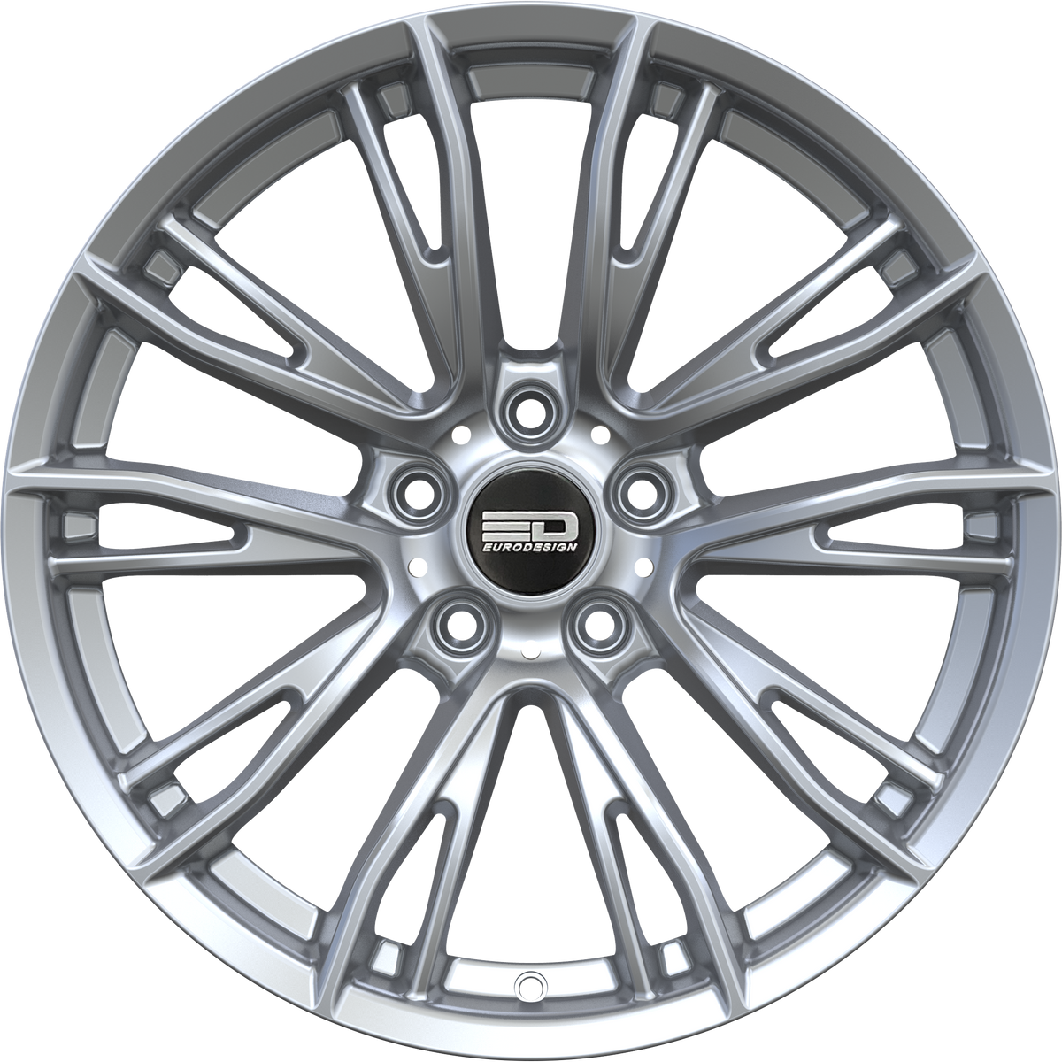 Euro Design Venice Hyper Silver 18x8 +20 5x120mm 74.1mm - Wheelwiz