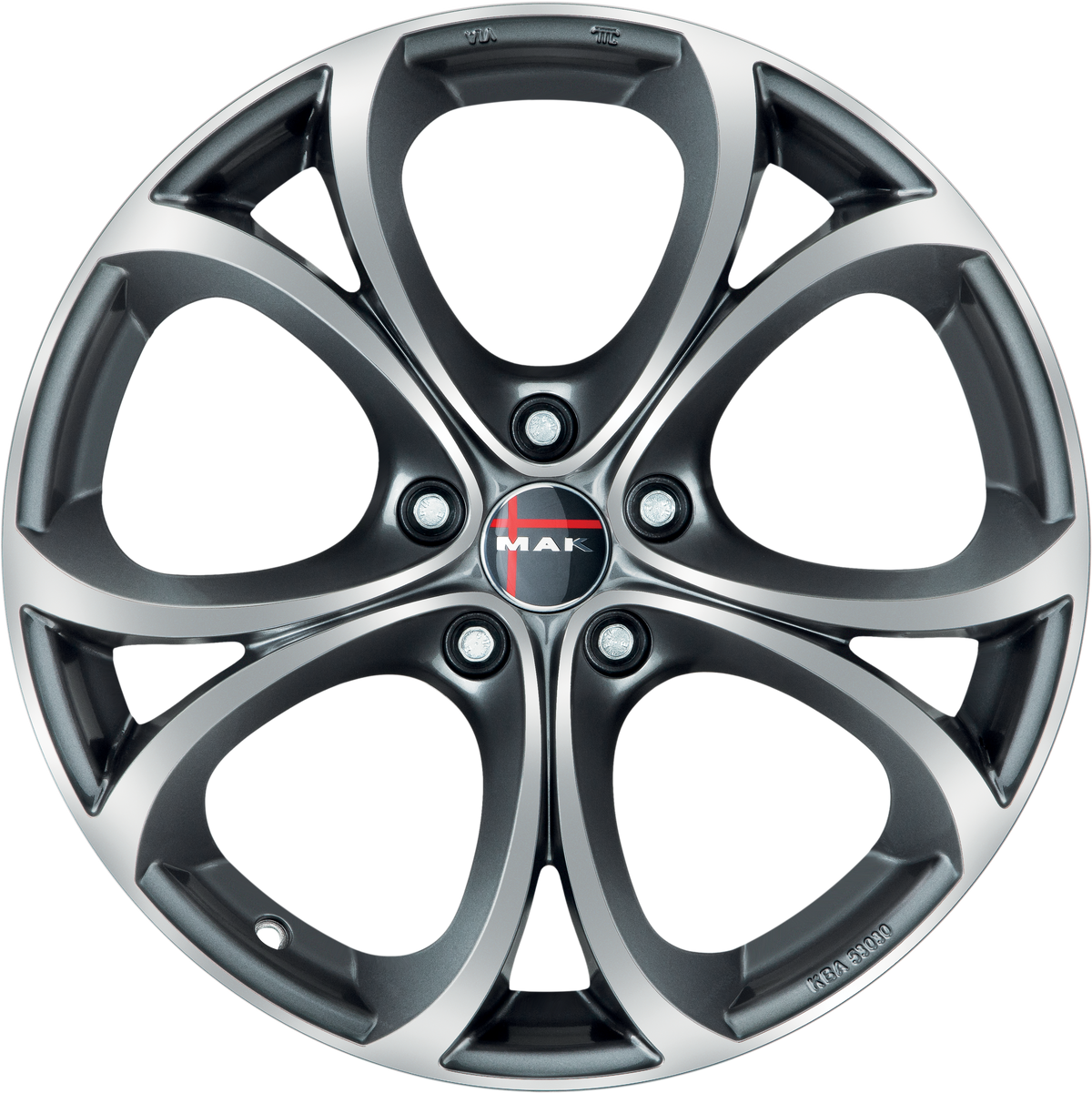 MAK Lario Gunmetal w/ Mirror Face 17x7.5 +39 5x110mm 65.1mm - Wheelwiz